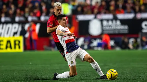 Pavel Pérez en el último empate entre Tijuana y Chivas por el Clausura 2024.
