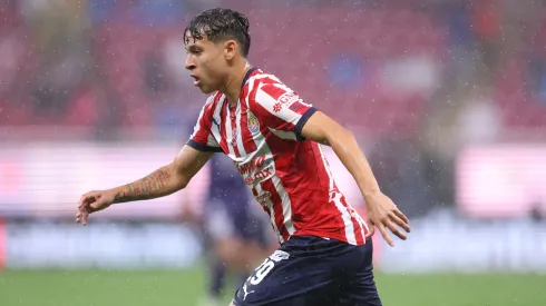 Fidel Barajas en el partido entre Chivas de Guadalajara y Mazatlán, por la Liga MX.
