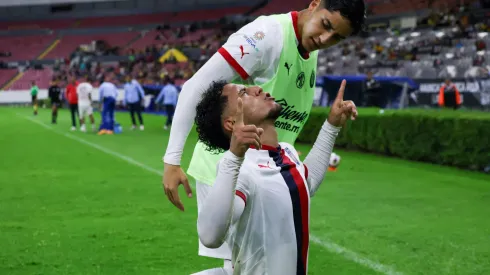 Daniel Flores festeja el gol de Tapatío en el partido de la jornada 1 del Apertura 2024 contra los Leones Negros.
