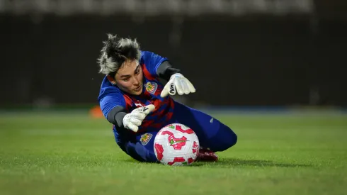 Blanca Félix en los movimientos precompetitivos contra Juárez, en la jornada 1 de la Liga MX Femenil.
