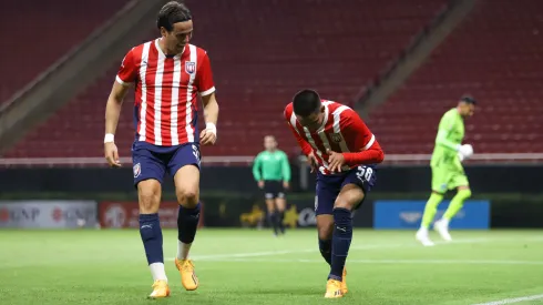 Benjamín Sánchez y Teun Wilke festejan el gol contra la Jaiba Brava de Tampico Madero, en el partido correspondiente a la Jornada 3 del torneo Apertura 2024 de la Liga de Expansión MX.
