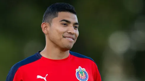 Orbelín Pineda en un entrenamiento de Chivas.
