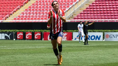 Teun Wilke festeja el gol de Tapatío ante Tepatitlán, en la jornada 6 del torneo Apertura 2024 de la Liga BBVA Expansión MX.
