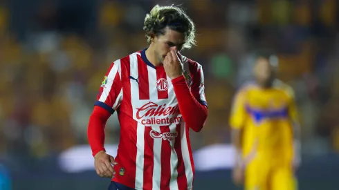 Cade Cowell en el juego de Chivas de Guadalajara contra Tigres UANL, en la jornada 5 del Torneo Apertura 2024.
