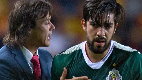 Pizarro y Almeyda en su época con Chivas.
