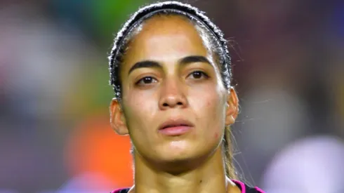 Carolina Jaramillo antes de un partido.
