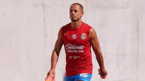 Chicharito en su recuperación.
