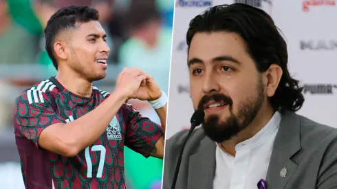 Amaury Vergara y su irreconocible postura por Orbelín Pineda