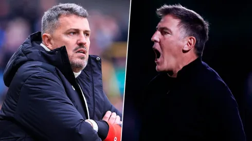 Óscar García Junyent y Eduardo Berizzo son los entrenadores de Chivas y León, respectivamente.
