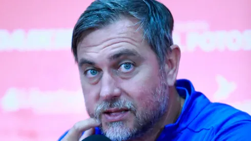 Manel Ruano, molesto tras la derrota vs. San Luis.
