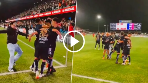 El aficionado que celebró junto a los jugadores de Chivas.
