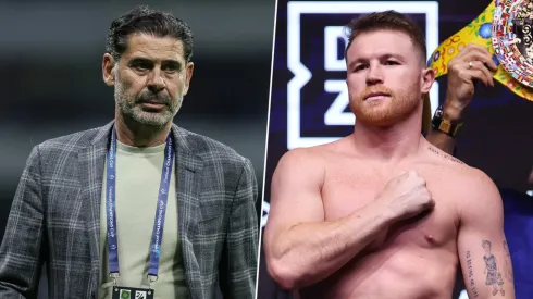 Fernando Hierro estuvo presente en la velada de Saúl Álvarez en Arabia Saudita.

