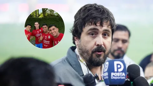 Amaury Vergara saca pecho por los refuerzos de Chivas.
