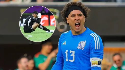 Guillermo Ochoa "celebra" error del Tala Rangel.

