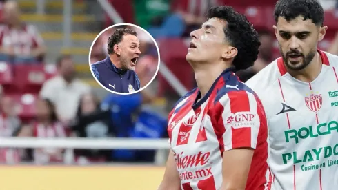 Richard Ledezma frutrado con Gabriel Milito.
