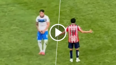 El grotesco gesto de Carlos Salcedo para Richard Ledezma.
