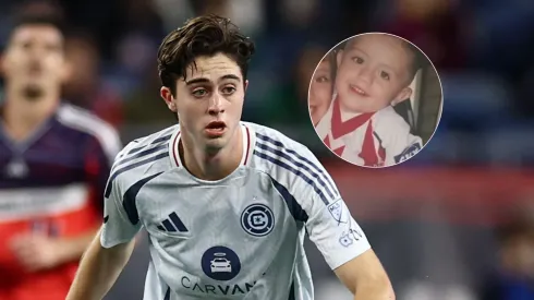 La foto de Brian Gutiérrez niño con la playera de Chivas.
