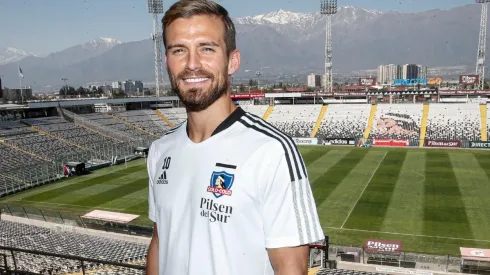 Christian Santos visita el Monumental como jugador de Colo Colo.
