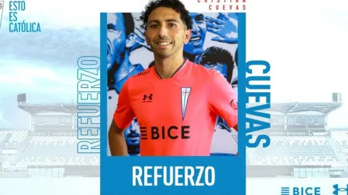 Cristián Cuevas es nuevo refuerzo de Universidad Católica.
