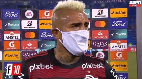 Vidal está ambicioso con el presente del Flamengo y quiere ser campeón en los tres frentes.
