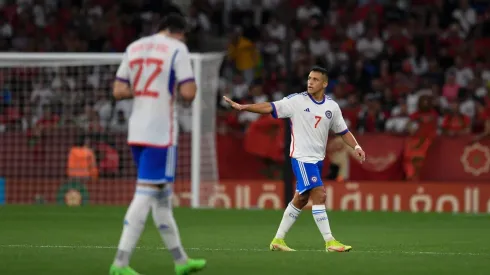 Alexis Sánchez celebró la conquista de la Selección Chilena ante Qatar
