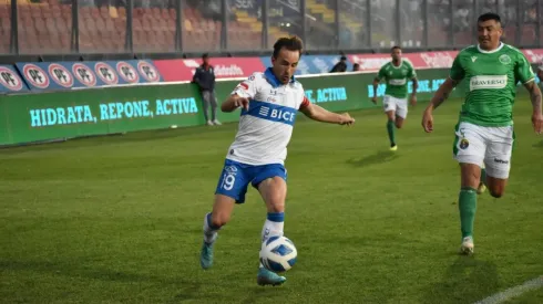 José Pedro Fuenzalida en su adiós de la Universidad Católica ante su hinchada en Santa Laura.
