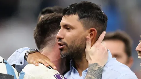 Kun Agüero quiso celebrar con la Selección Argentina
