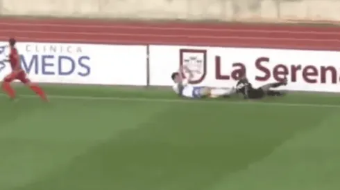 Momento del choque entre Tapia y Nahuelcoy
