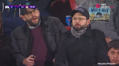 El presidente Gabriel Boric llega a Santa Laura para apoyar a la UC (Foto: TNT Sports)
