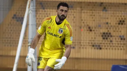 "Tuto" de Paul se ha ganado un puesto en el esquema de Quinteros.
Football, Union La Calera vs Colo Colo.<br />
12th turn, 2023 National Championship.<br />
Colo Colo’s goalkeeper Fernando De Paul is pictured during the first division match against Union La Calera at the Nicolas Chahuan stadium in La Calera, Chile.<br />
28/04/2023<br />
Andres Pina/Photosport