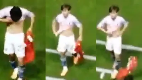 Jugador japonés tira al suelo camiseta de Perú causando indignación
