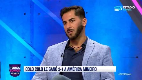 Herrera cree que Colo Colo bajó un poco el ritmo en su partido ante el América MG (Foto: TNT Sports)
