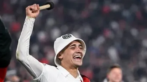 BUENOS AIRES, ARGENTINA – JULY 15: Pablo Solari of River Plate celebrates after a match between River Plate and Estudiantes as part of Liga Profesional 2023 at Estadio M?s Monumental Antonio Vespucio Liberti on July 15, 2023 in Buenos Aires, Argentina. (Photo by Diego Haliasz/Getty Images)
