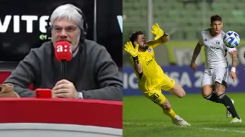 Juan Cristóbal Guarello reacciona al 3-0 parcial de Colo Colo (Foto: Agricultura | Photosport)
