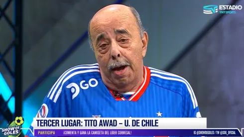 Tito Awad muestra su decepción tras la derrota de la U ante Palestino (Foto: TNT Sports)