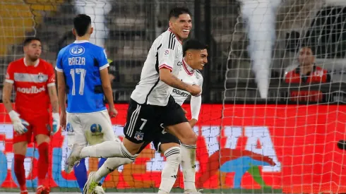 Colo Colo celebra ante Huachipato en el estadio Monumental (Foto: Photosport)
