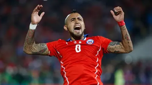 SANTIAGO, CHILE – JULY 04:  Arturo Vidal of Chile celebrates after winning the 2015 Copa America Chile Final match between Chile and Argentina at Nacional Stadium on July 04, 2015 in Santiago, Chile.  (Photo by Gabriel Rossi/LatinContent via Getty Images)
