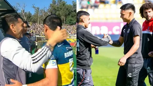 Julio Barroso y Joan Cruz se reencontraron con sus excompañeros de Colo Colo (Foto: TNT Sports | Guille Salazar)
