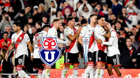 BUENOS AIRES, ARGENTINA – JULY 5: Nicolas De La Cruz of River Plate celebrates with teammates after scoring the team's first goal during a match between River Plate and Colon as part of Liga Profesional Argentina 2023 at Estadio Mas Monumental Antonio Vespucio Liberti on July 5, 2023 in Buenos Aires, Argentina. (Photo by Marcelo Endelli/Getty Images)
