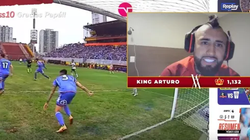 Arturo Vidal elogia la salvada de Ignacio Tapia (Foto: Kingarturo23oficial, Twitch)
