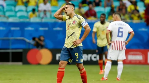 SALVADOR, BRAZIL – JUNE 23: Radamel Falcao of Colombia reacts during the Copa America Brazil 2019 group B match between Colombia and Paraguay at Arena Fonte Nova on June 23, 2019 in Salvador, Brazil. (Photo by Wagner Meier/Getty Images)

