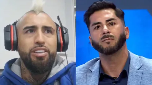 Arturo Vidal se molesta con Johnny Herrera (Foto: Kingarturooficial23, Twitch | TNT Sports)
