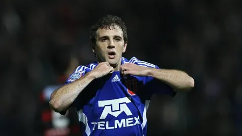 SANTIAGO, CHILE – MAY 20:  Walter Montillo of Universidad de Chile celebrates a scored goal against Flamengo during a match as part of the Libertadores Cup 2010 at Santa Laura Stadium on May 20, 2010 in Santiago, Chile. (Photo by Marcelo Hernandez/LatinContent via Getty Images)
