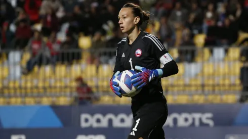 Christiane Endler jugó su último partido con la Roja.<br />
(Foto de Raul Zamora/Santiago 2023 via Photosport)
