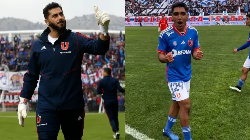 Johnny Herrera elogia a Renato Cordero por su partido en el Clásico Universitario (Foto: Photosport / Universidad de Chile)
