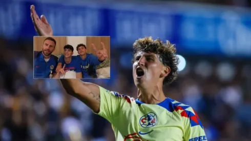 QUERETARO, MEXICO – SEPTEMBER 20: Igor Lichnovsky of America celebrates after scoring the team's second goal during the 2nd round match between Queretaro and America as part of the Torneo Apertura 2023 Liga MX at La Corregidora Stadium on September 20, 2023 in Queretaro, Mexico. (Photo by Manuel Velasquez/Getty Images)
