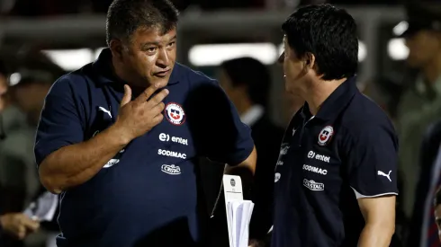 Claudio Borghi junto a Jaime Vera en la Selección Chilena. (Foto: Andrés Pina/Photosport)
