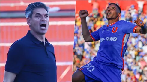 Cristián Palacios anotó dos goles en la última victoria de Pellegrino en la U 
