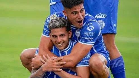 Hernán López Muñoz junto al defensa chileno Thomas Galdames se preparan en Godoy Cruz para el choque con Colo Colo. (Foto: Instagram)
