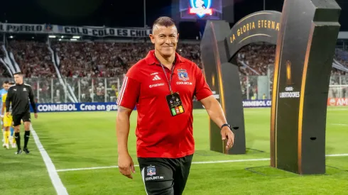 El DT de Colo Colo celebró la clasificación a fase de grupos de Copa Libertadores. (Guillermo Salazar)
